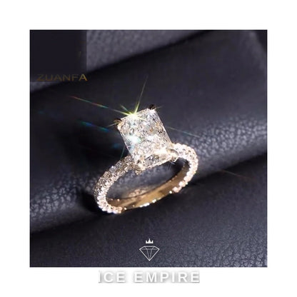 Iced Out Gold Plated Lab Grown Diamond Wedding Band