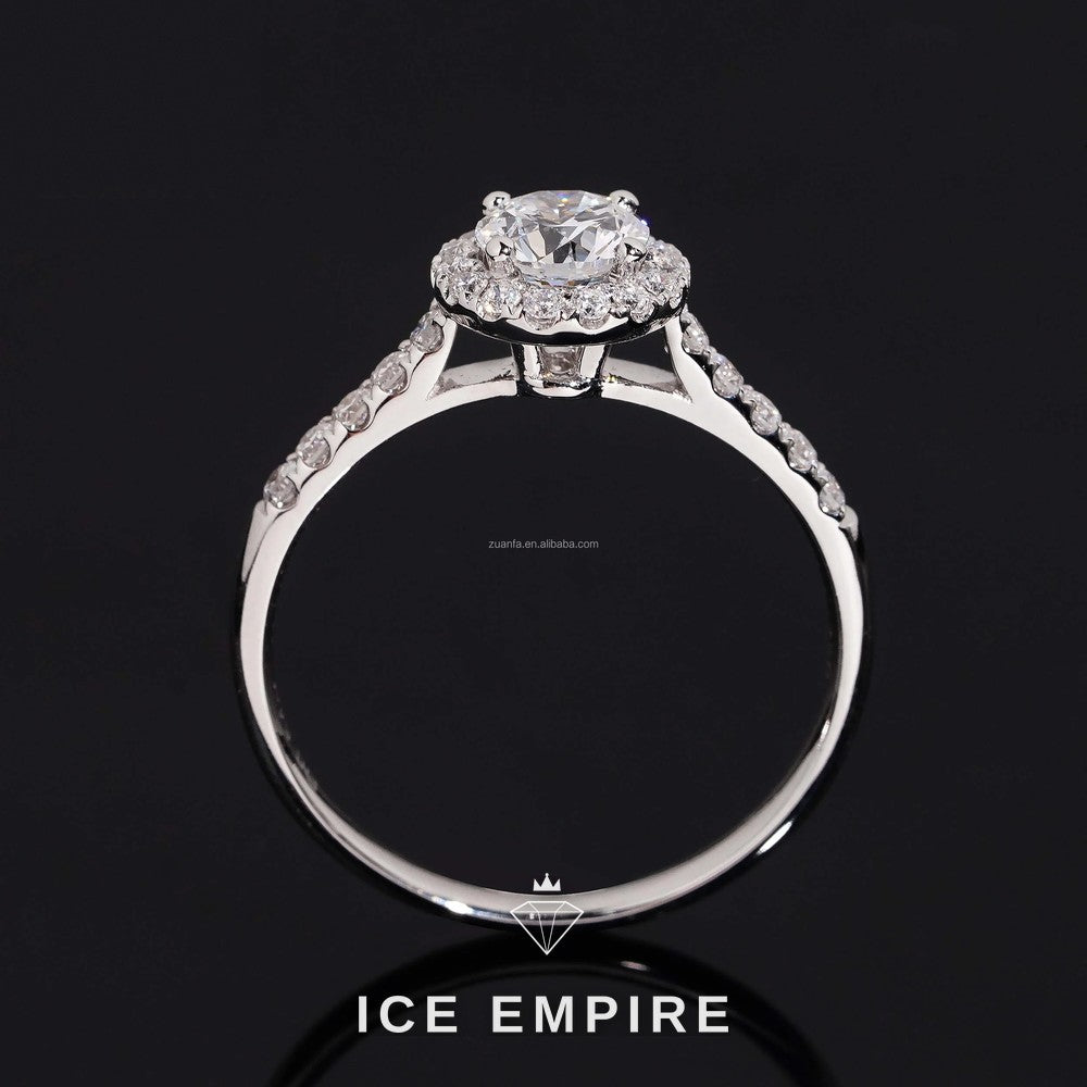 Iced Out Gold Plated Lab Grown Diamond Engagement Ring