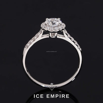 Iced Out Gold Plated Lab Grown Diamond Engagement Ring
