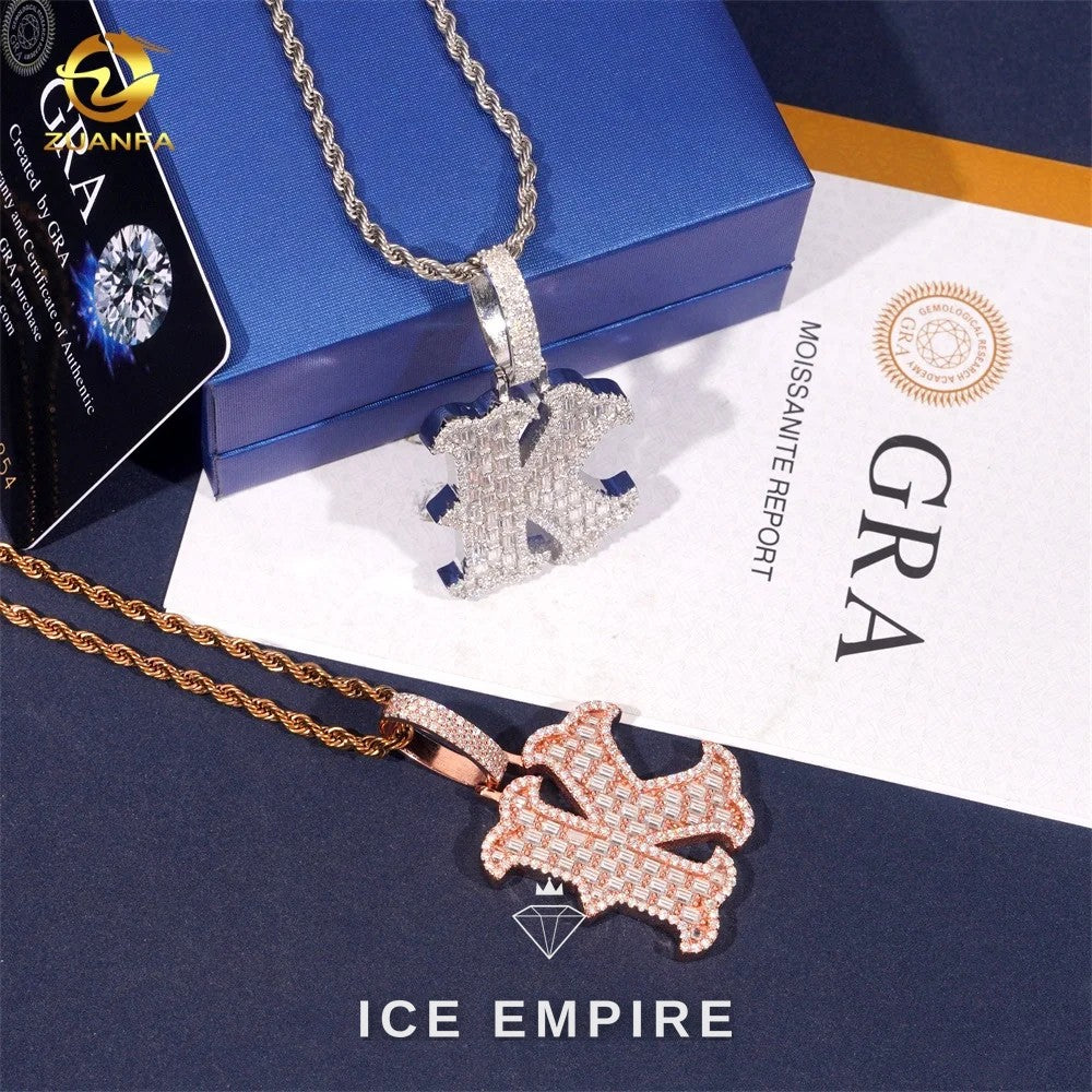 Iced Out 925 Silver Pendant