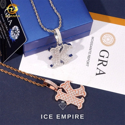 Iced Out 925 Silver Pendant
