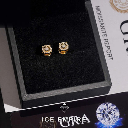 Iced Out 925 Silver Moissanite Earrings