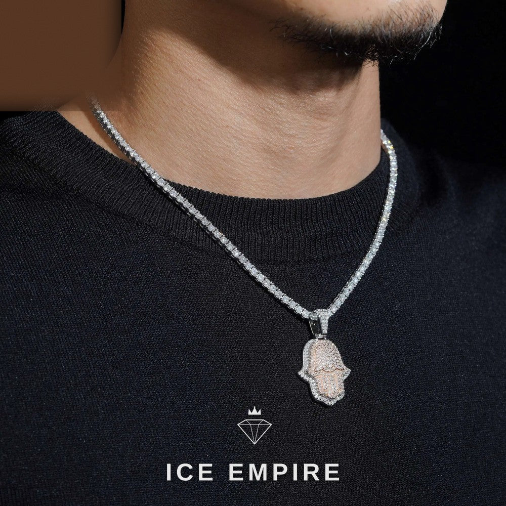 Iced Out Gold Plated Lab Grown Diamond Pendant
