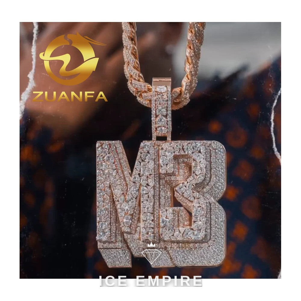 Iced Out Rose Gold Plated Pendant