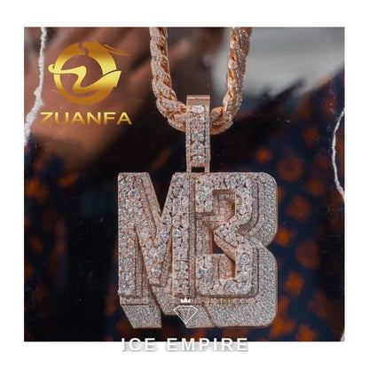 Iced Out Rose Gold Plated Pendant