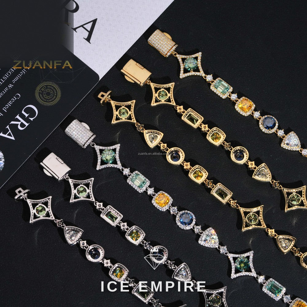 Iced Out Gold Plated Moissanite Cuban Chain