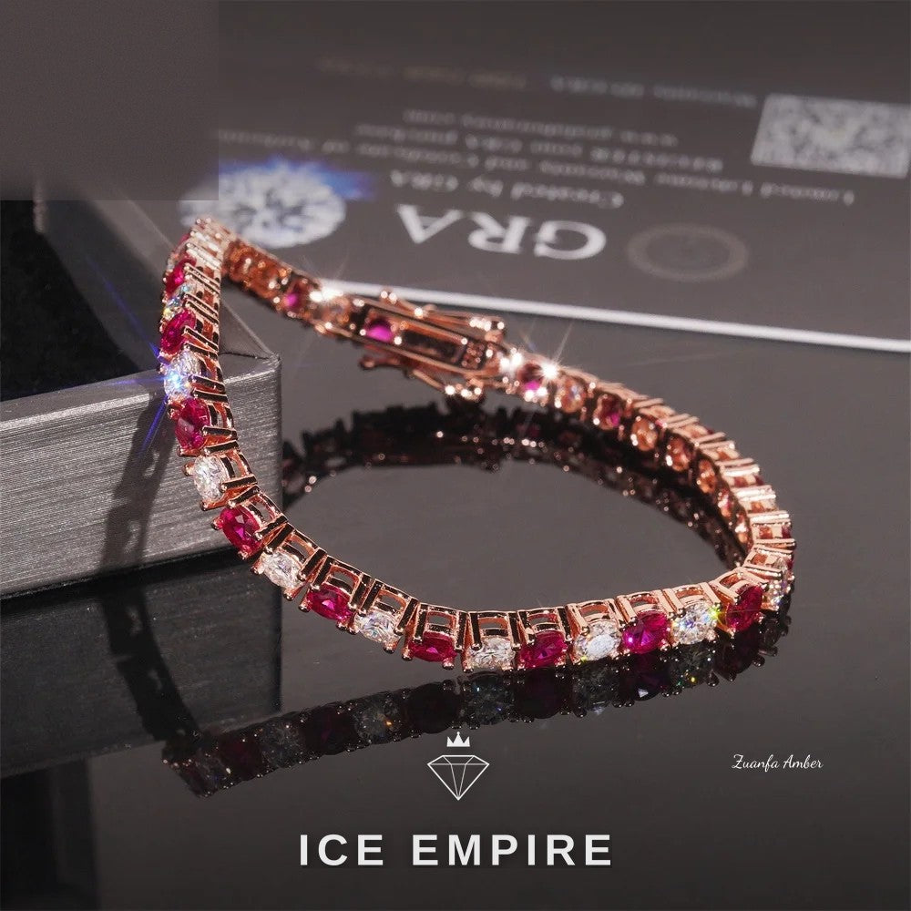 Iced Out 14K Gold Lab Grown Diamond Tennis Chain