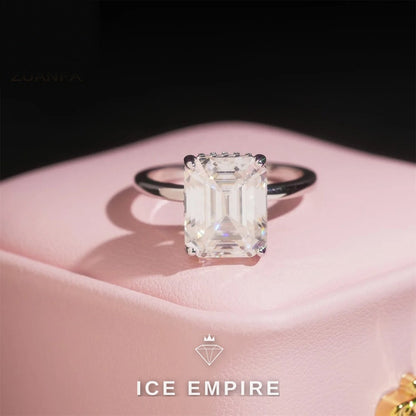Iced Out 925 Silver Moissanite Wedding Band