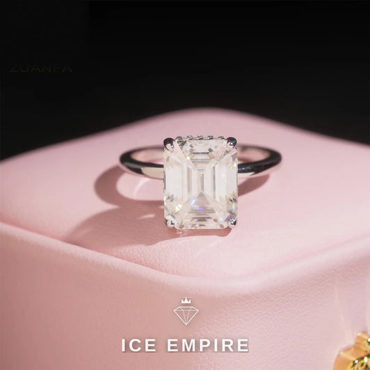 Iced Out 925 Silver Moissanite Wedding Band