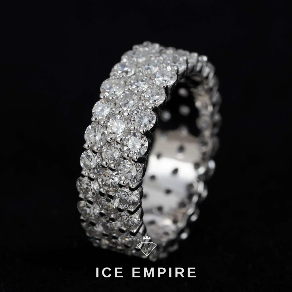 Iced Out 925 Silver Lab Grown Diamond Ring
