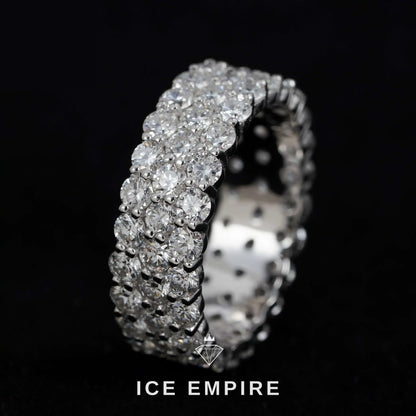 Iced Out 925 Silver Lab Grown Diamond Ring