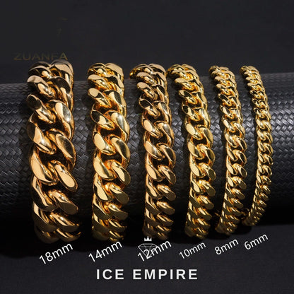 Iced Out Gold Plated Moissanite Cuban Chain