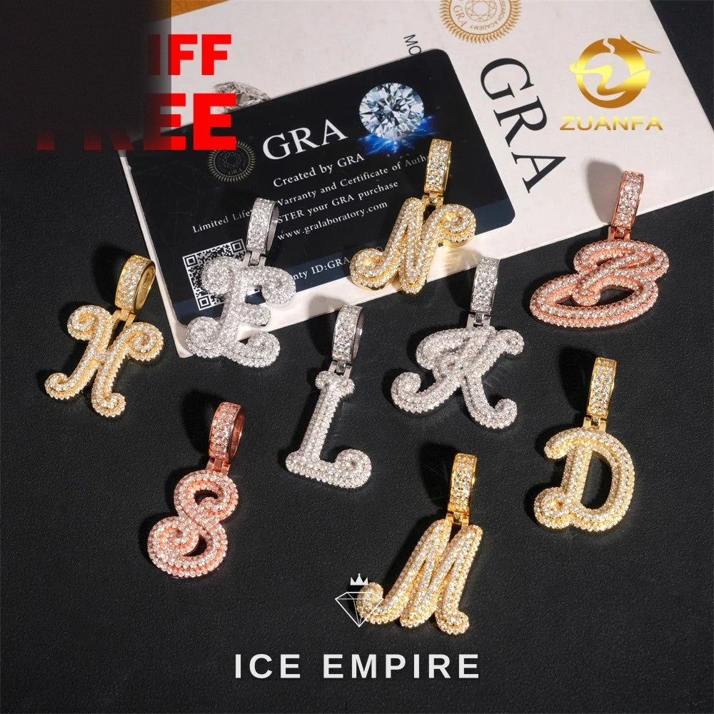 Iced Out Rose Gold Plated Moissanite Pendant