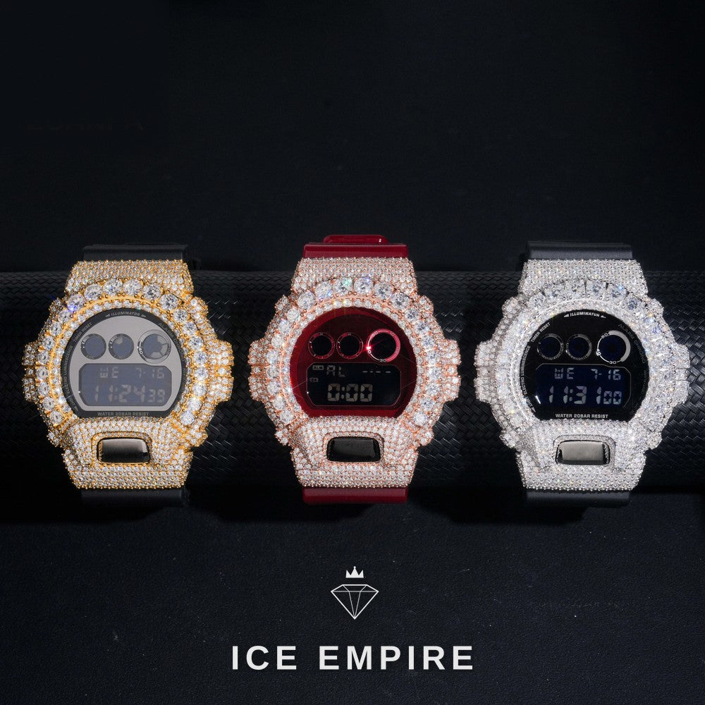 Iced Out 925 Silver Moissanite Watch