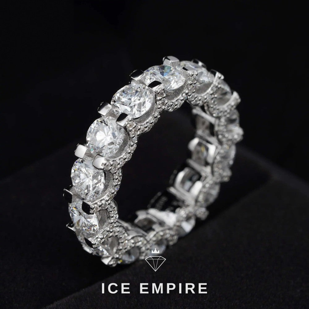 Iced Out 925 Silver Lab Grown Diamond Ring