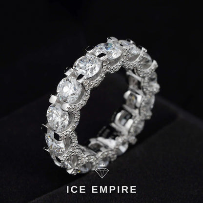 Iced Out 925 Silver Lab Grown Diamond Ring
