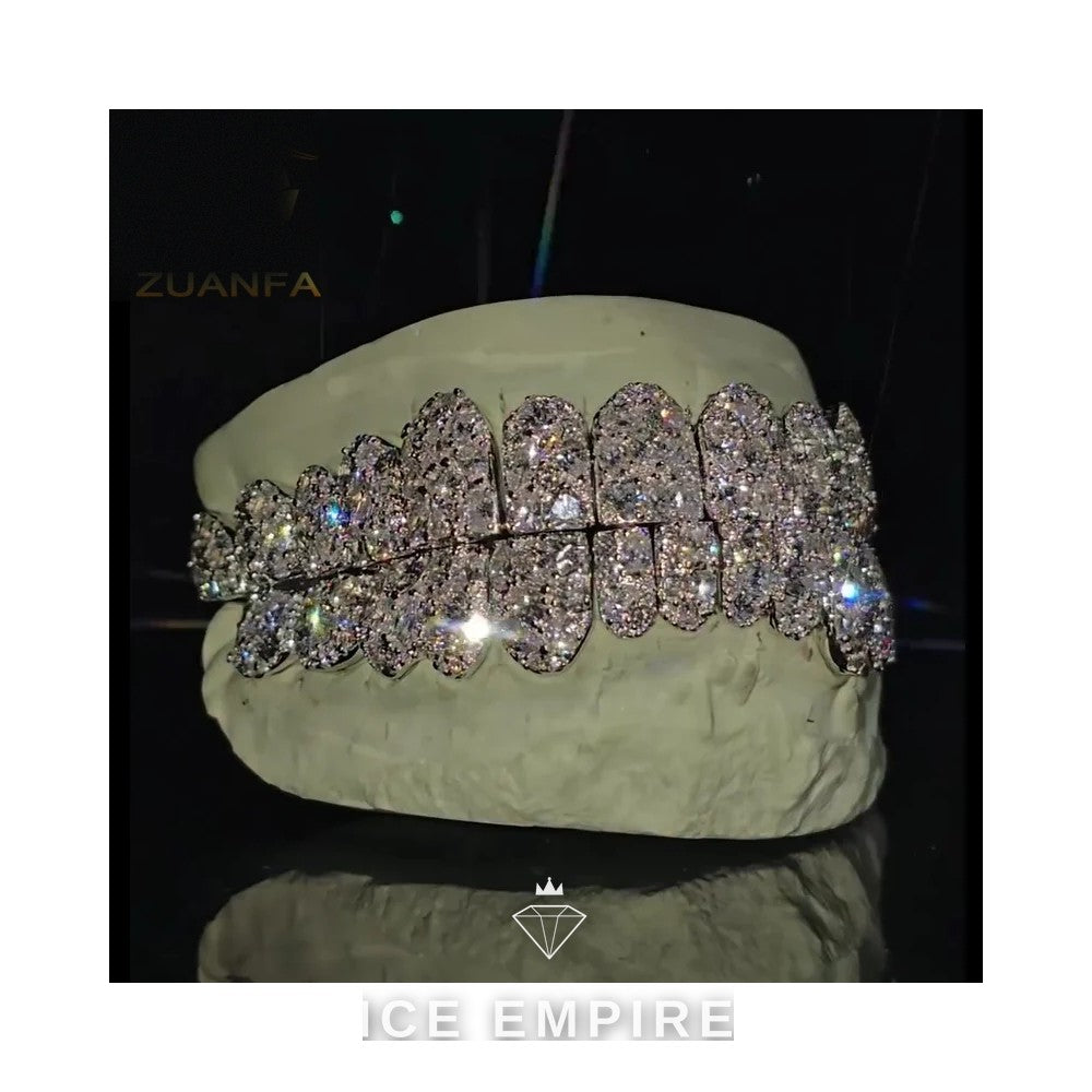 Iced Out Gold Plated Moissanite Grillz