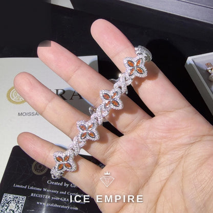 Iced Out Rose Gold Plated Moissanite Cuban Chain