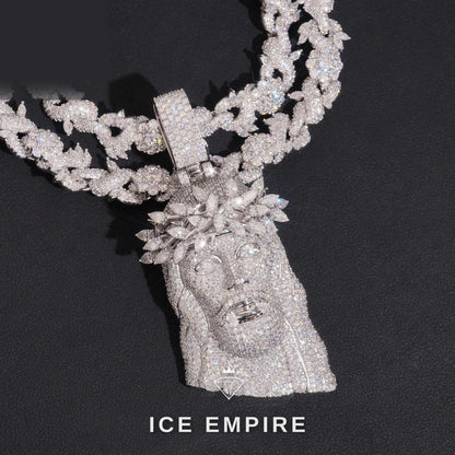 Iced Out 925 Silver Moissanite Cuban Chain