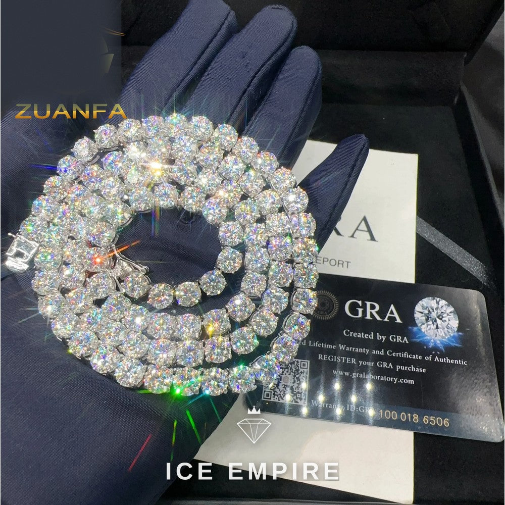 Iced Out Rose Gold Plated Moissanite Cuban Chain