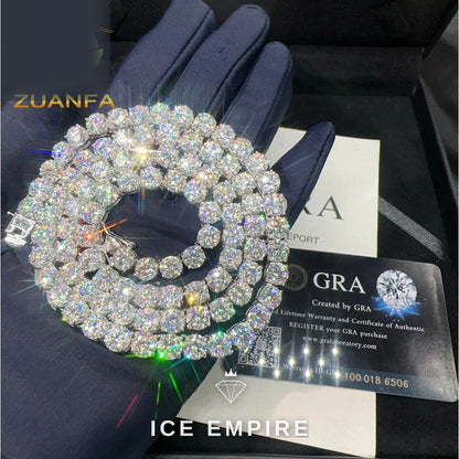 Iced Out Rose Gold Plated Moissanite Cuban Chain