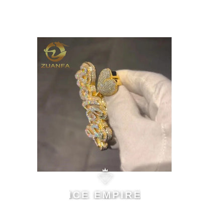 Iced Out Rose Gold Plated Cuban Chain