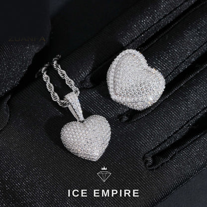 Iced Out Baguette 925 Silver Pendant