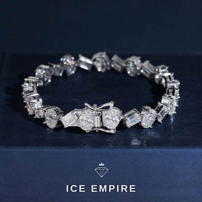 Iced Out Rose Gold Plated Moissanite Tennis Bracelet