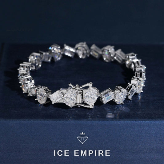 Iced Out Rose Gold Plated Moissanite Tennis Bracelet
