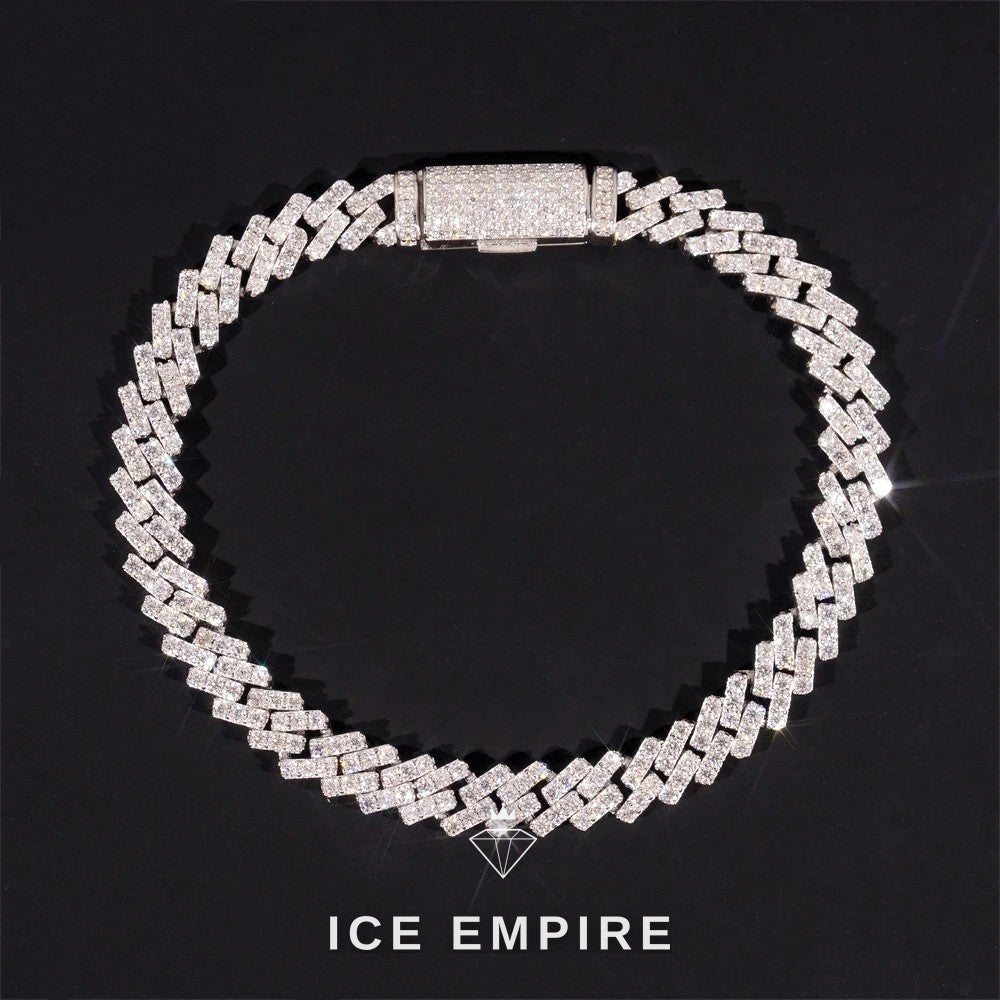 Iced Out Gold Plated Moissanite Cuban Chain