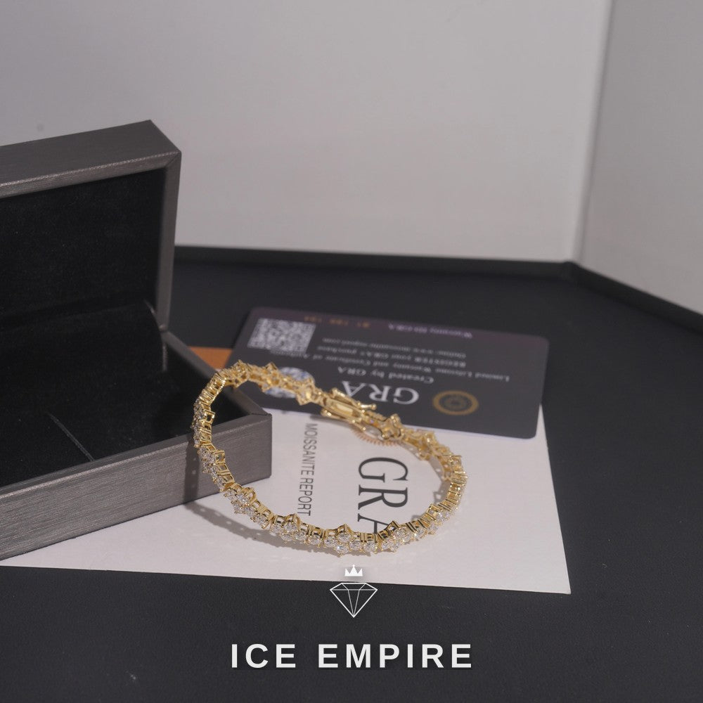 Iced Out 925 Silver Moissanite Tennis Chain