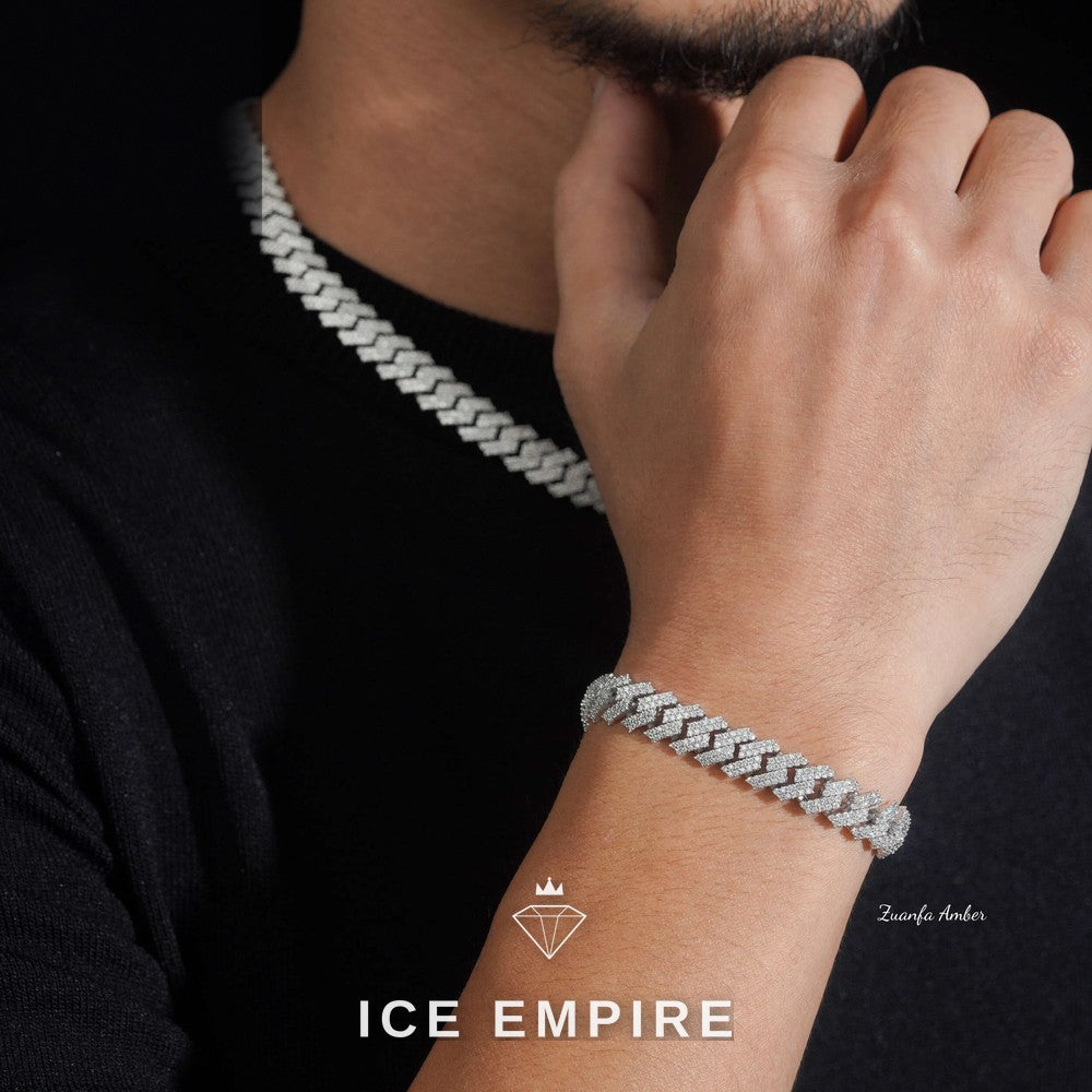 Iced Out 14K Gold Lab Grown Diamond Cuban Chain