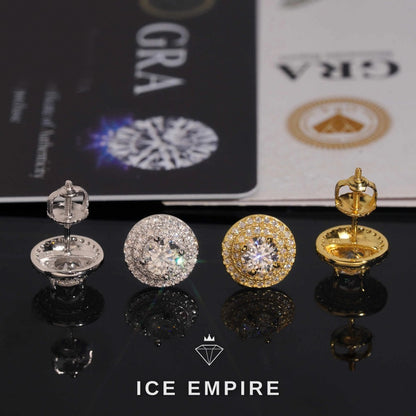 Iced Out Gold Plated Moissanite Earrings