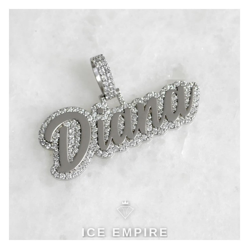 Iced Out Rose Gold Plated Moissanite Pendant