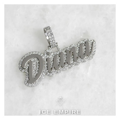 Iced Out Rose Gold Plated Moissanite Pendant