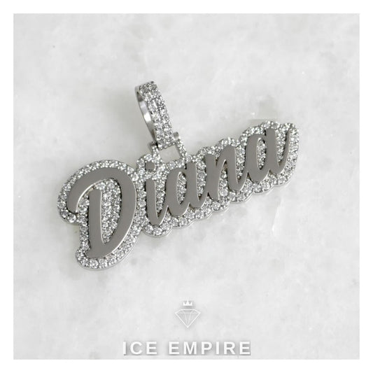 Iced Out Rose Gold Plated Moissanite Pendant
