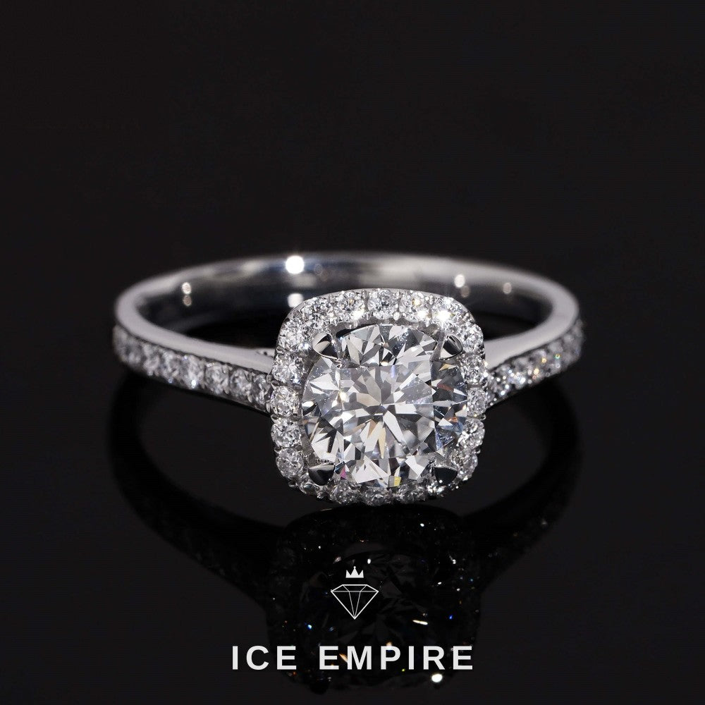 Iced Out 925 Silver Lab Grown Diamond Wedding Band