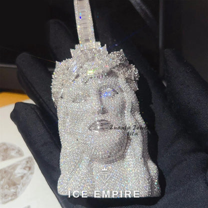 Iced Out 925 Silver Moissanite Pendant