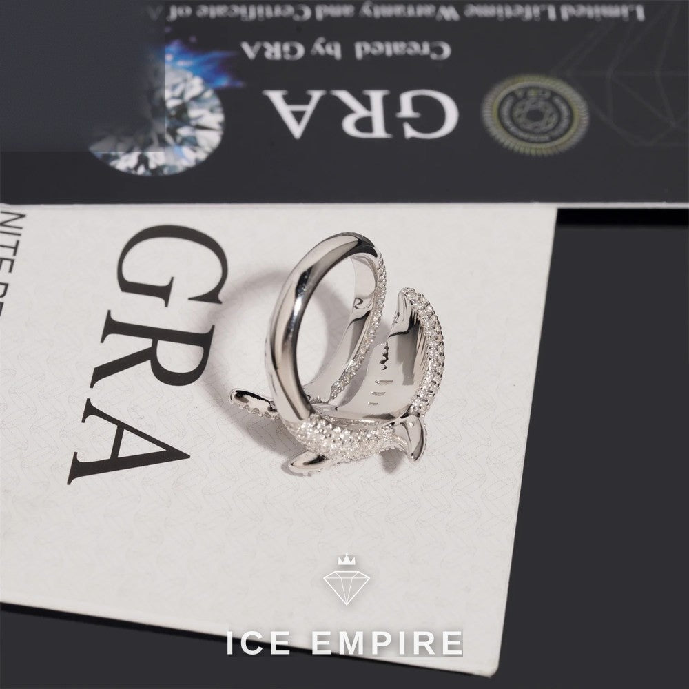 Iced Out 925 Silver Moissanite Ring