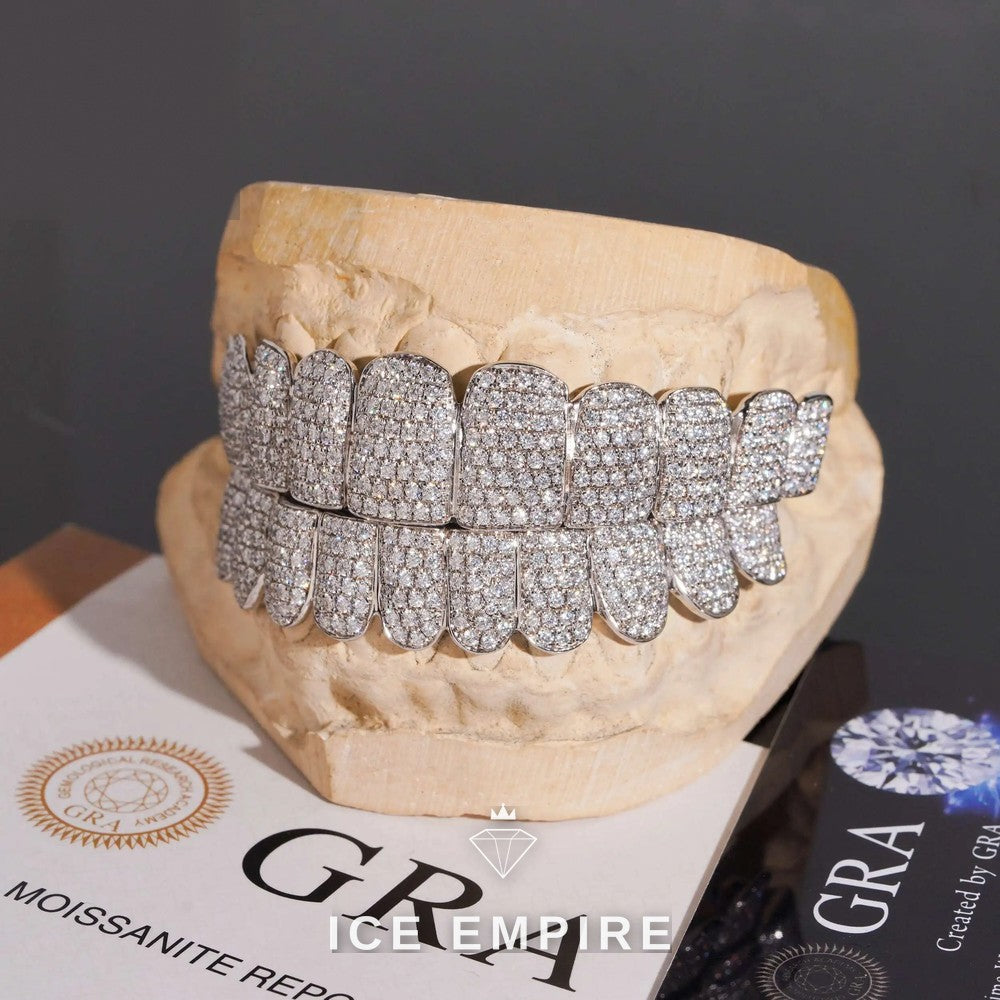 Iced Out 925 Silver Moissanite Grillz