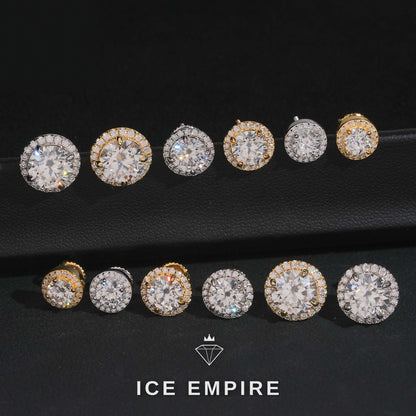Iced Out 925 Silver Moissanite Earrings
