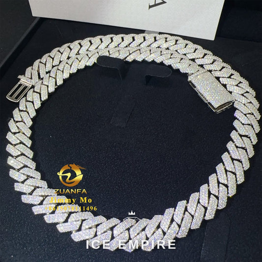 Iced Out Rose Gold Plated Moissanite Cuban Chain