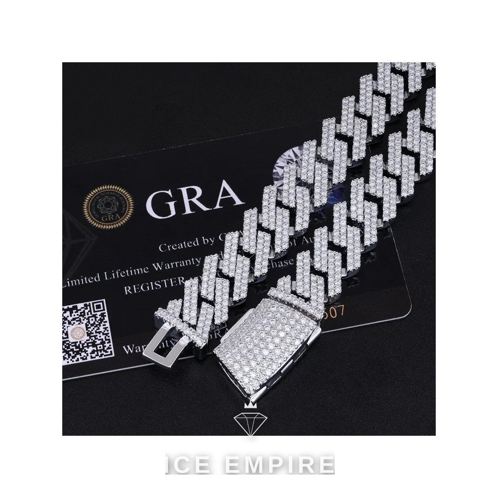 Iced Out Gold Plated Moissanite Cuban Chain