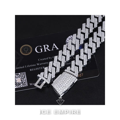 Iced Out Gold Plated Moissanite Cuban Chain