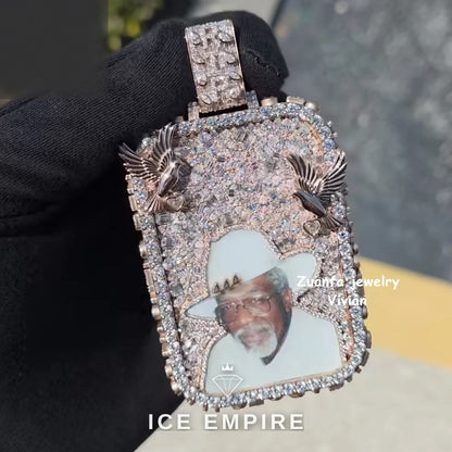 Iced Out 925 Silver Moissanite Pendant