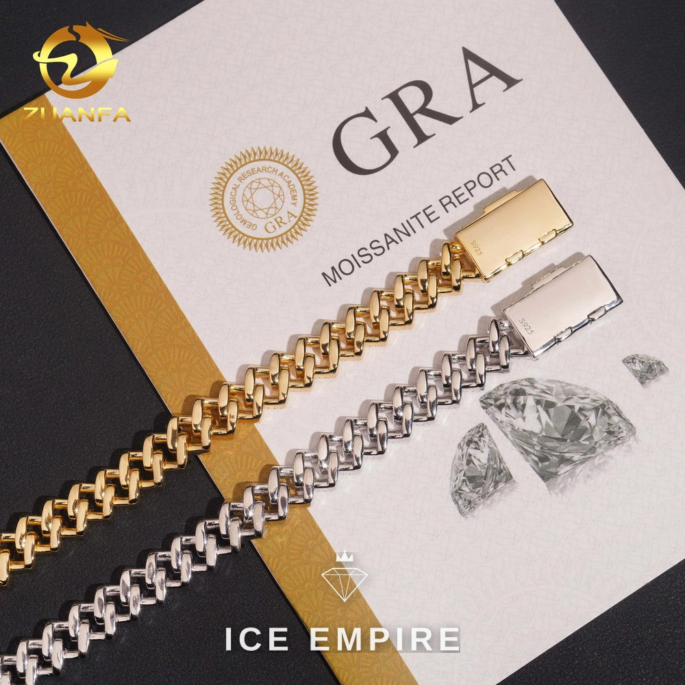 Iced Out Rose Gold Plated Moissanite Cuban Chain