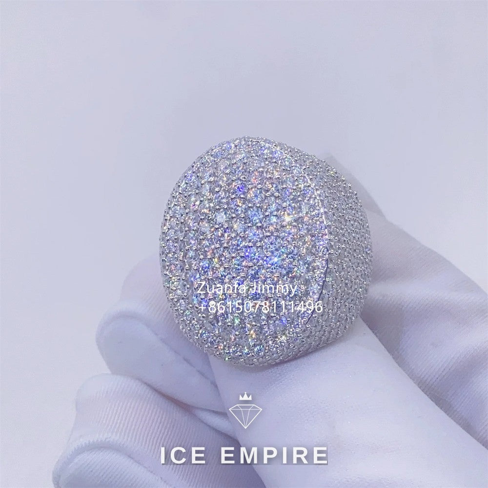 Iced Out Gold Plated Moissanite Ring