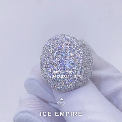 Iced Out Gold Plated Moissanite Ring