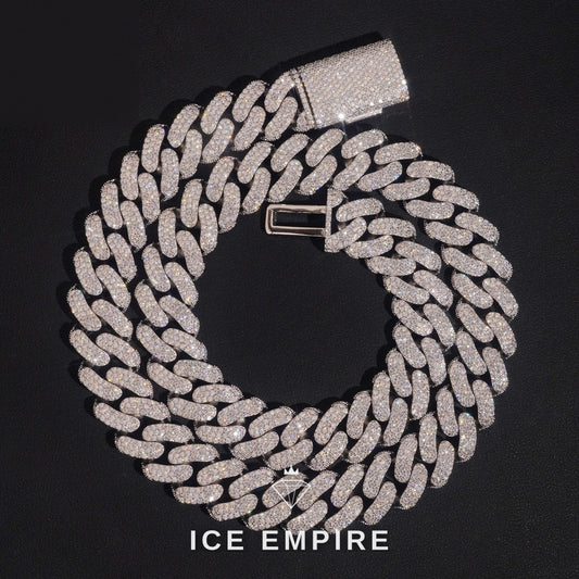 Iced Out Rose Gold Plated Moissanite Cuban Chain