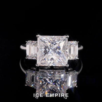 Iced Out Gold Plated Moissanite Wedding Band